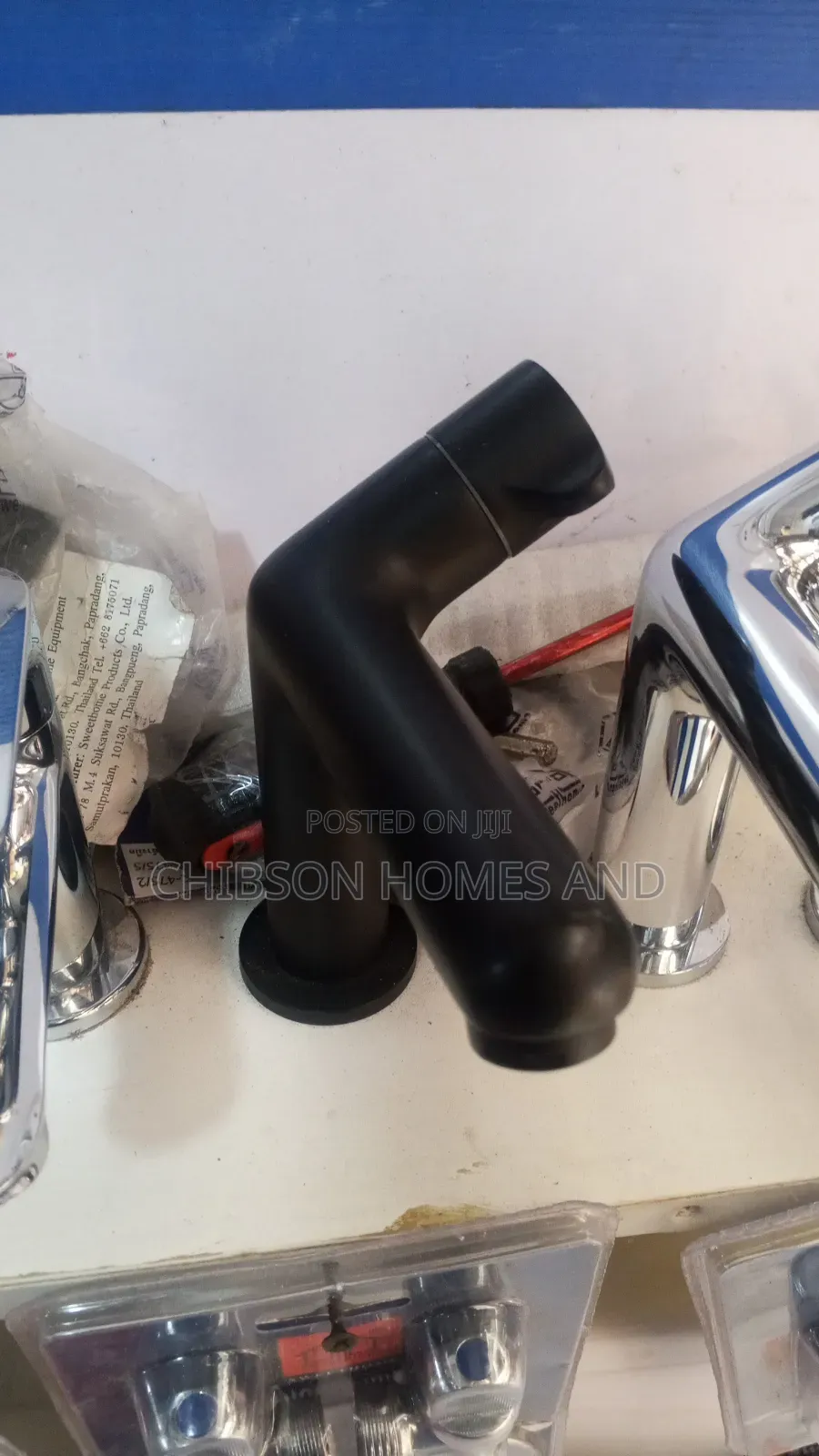 Black Wall-Mounted Basin Tap