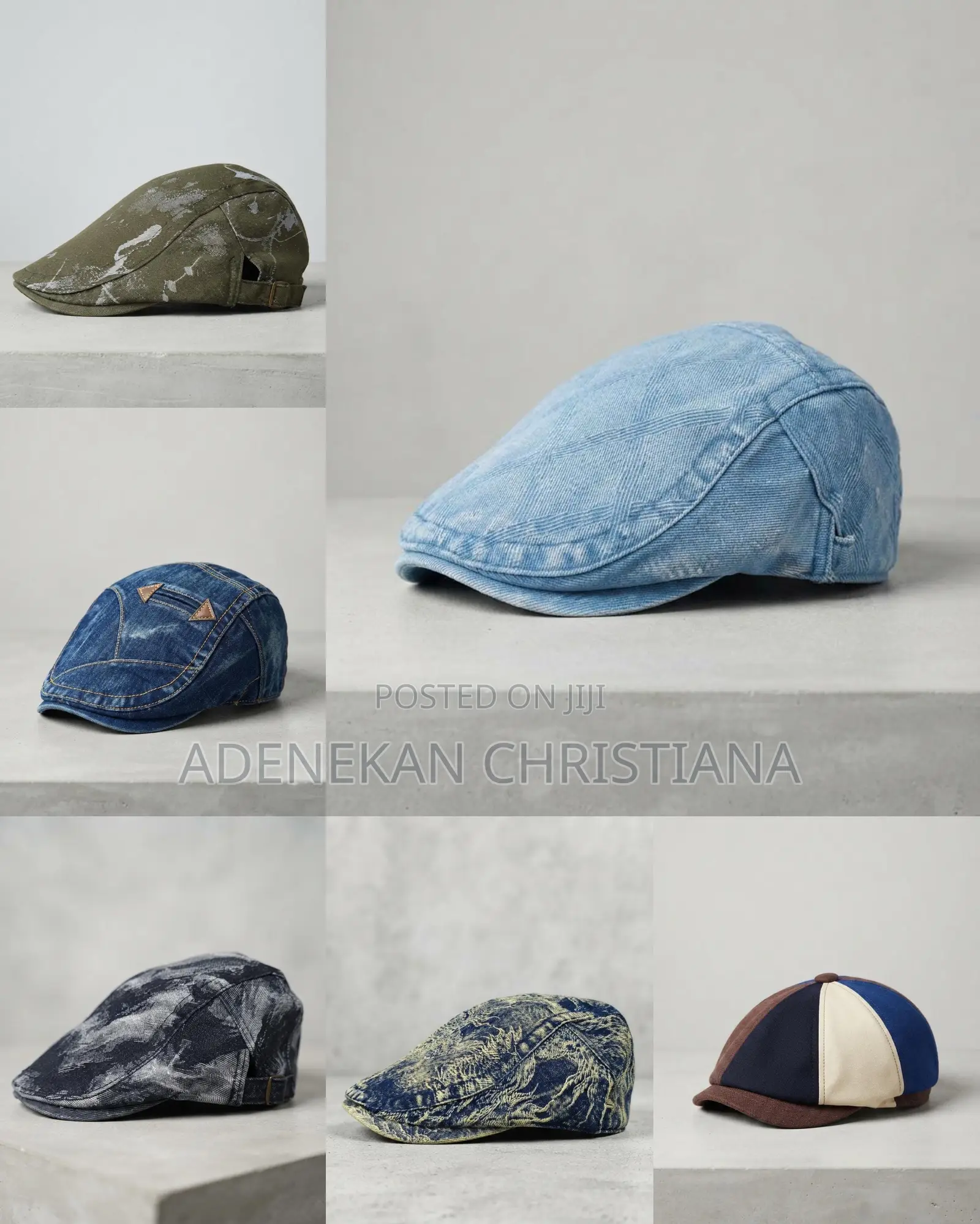 Classic Denim Flat Cap – Stylish Men’s Newsboy Cap