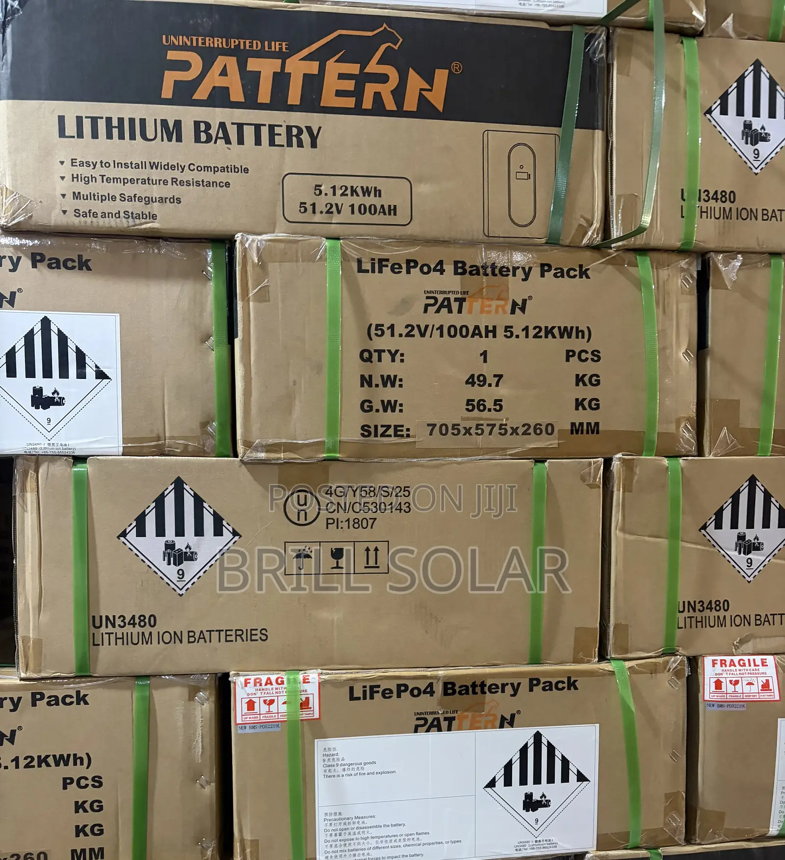 5.12kwh, 51.2v Pattern Solar Lithium Battery
