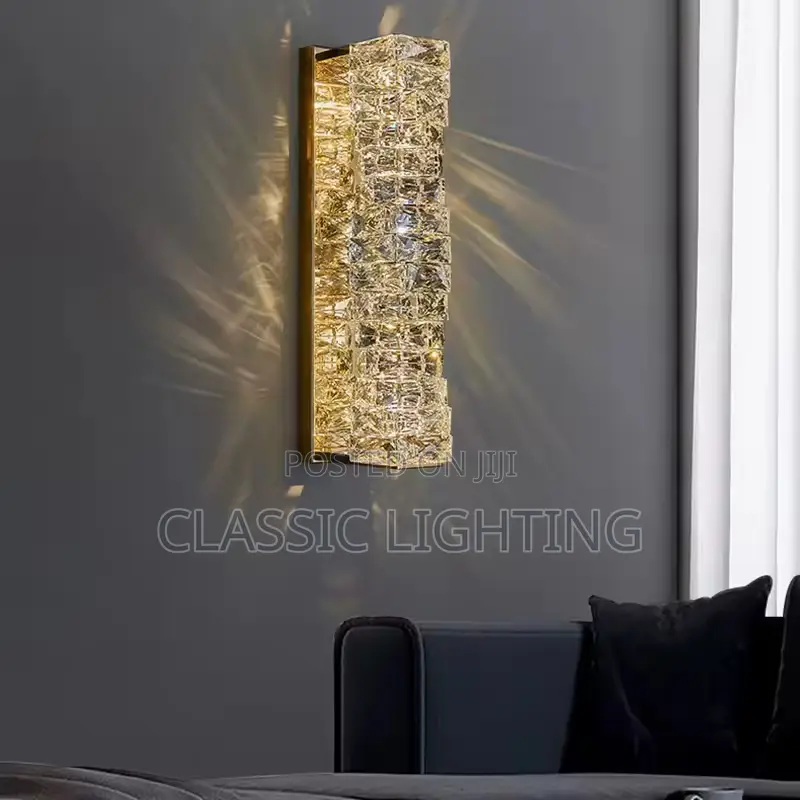 Modern Gold Chrome Luxury Crystal Wall Light Sconce Led Lamp