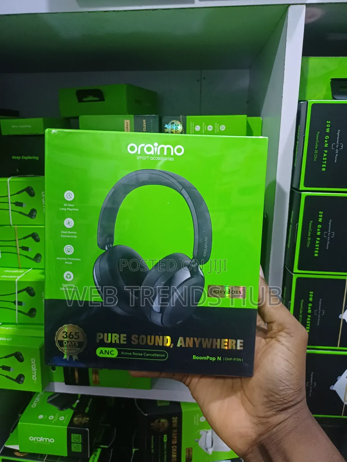 Oraimo BoomPop N ANC Headphones (OHP-915N) – Active Noise Cancellation