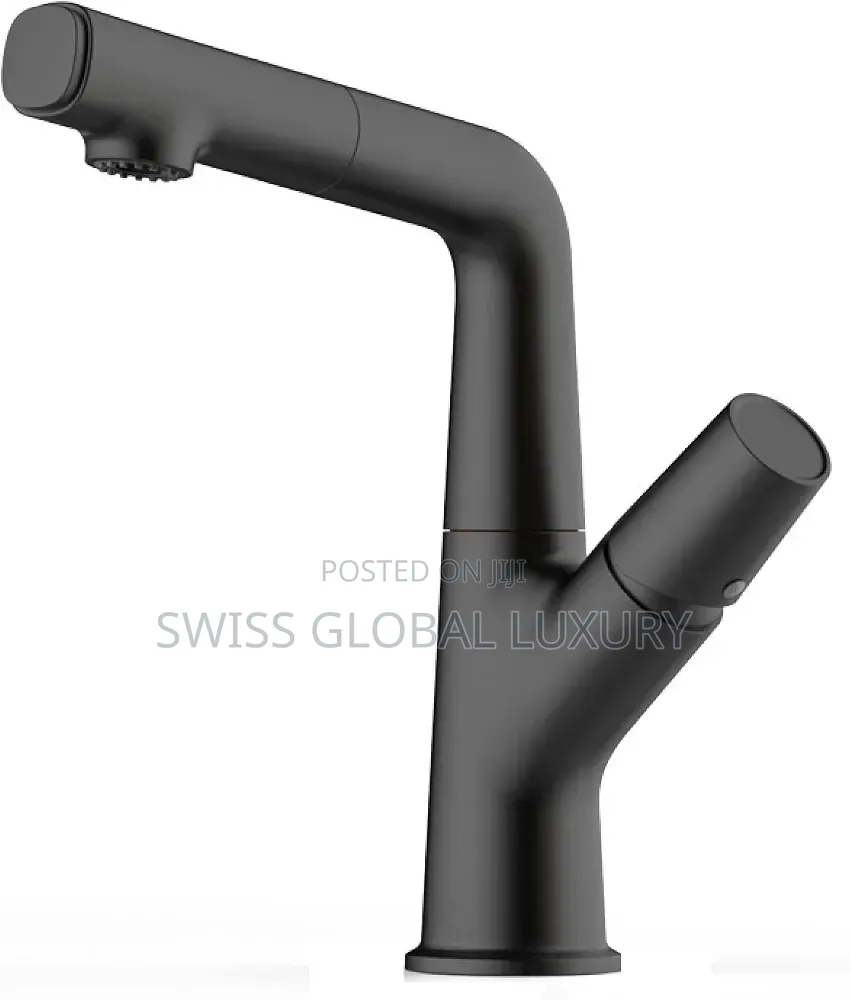Pull Out Bathroom Liftable Basin Mixer Tap for Hot and Cold Water