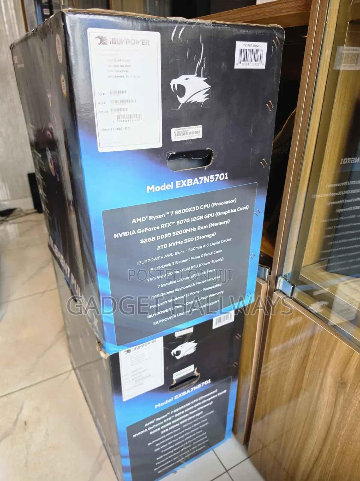 New Desktop Computer iBUYPOWER 32GB AMD Ryzen 7 SSD 2T