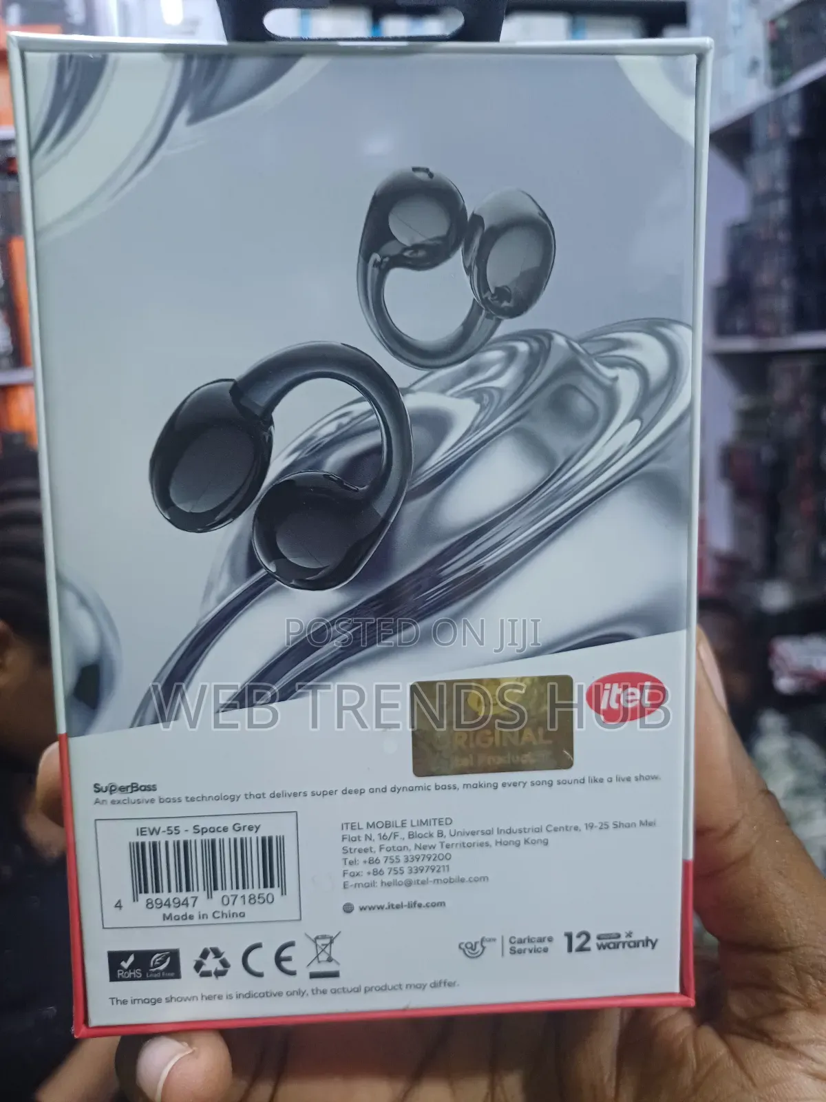 Itel BudsFit 5 (IEW-55)Open-Ear Earbuds – C-Bridge Comfort Deep Bass