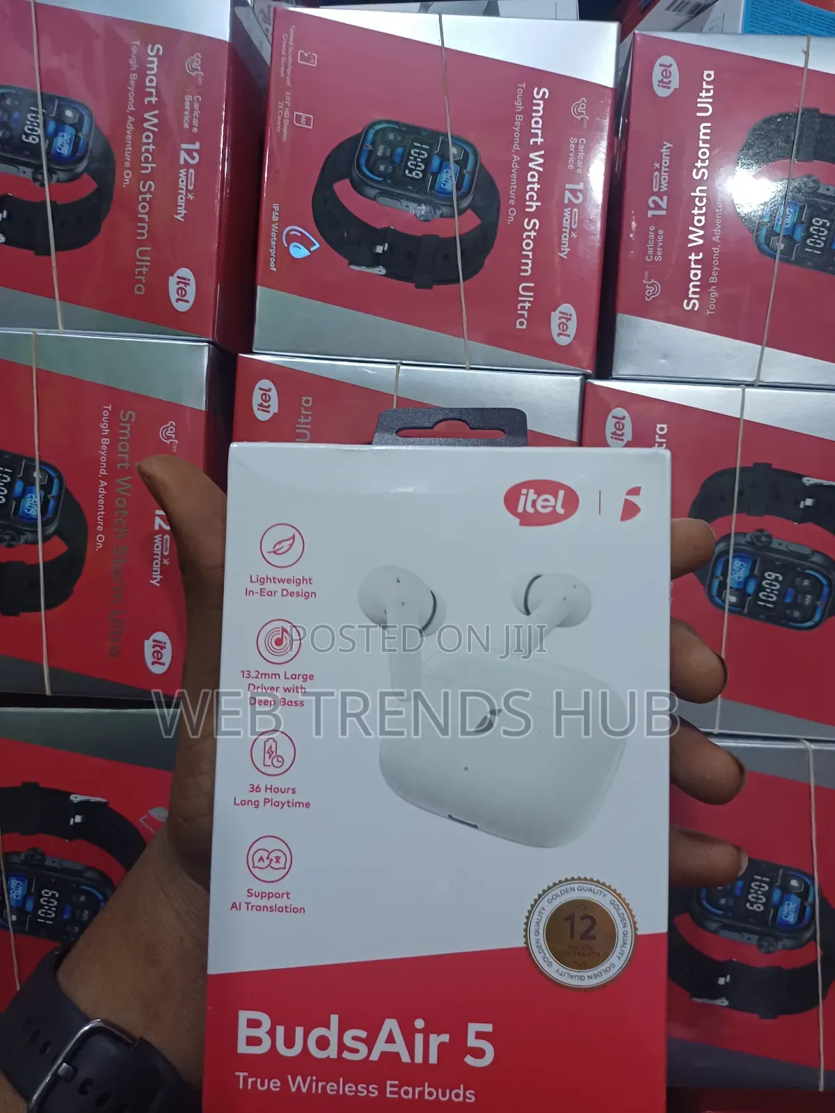 Itel BudsAir 5 (IEW-50) Wireless Earbuds–36h Playtime AI Translation