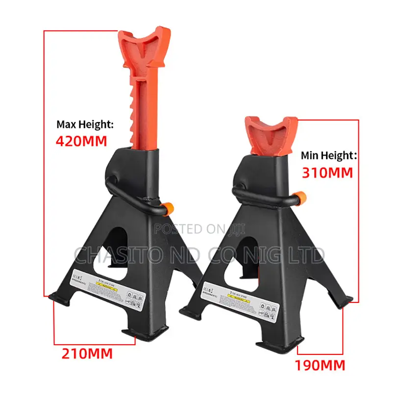 Steel Jack Stands 3 Ton Capacity 1 Pair Car Jack Stand Adjustable