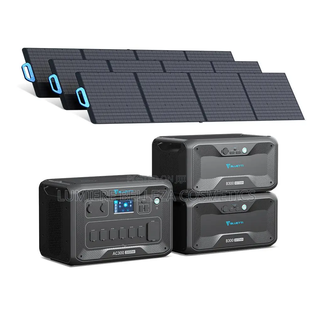 BLUETTI AC300+B300 Solar Generator – Powerful Home Backup System