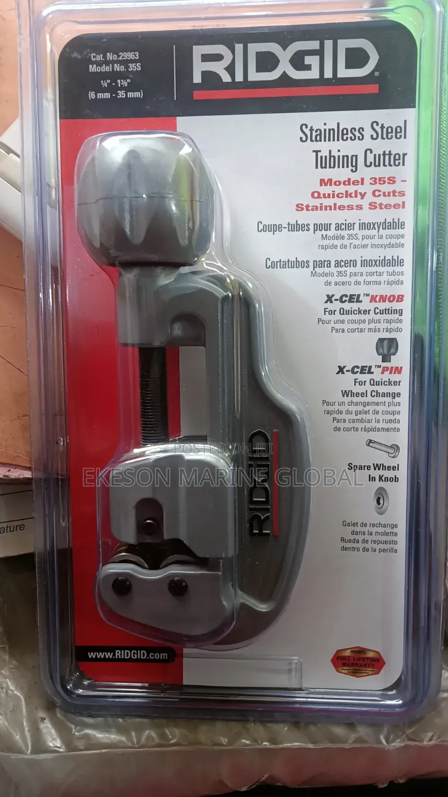 Ridgid Cutter for Tubing Pipe (From 1/8"-3")