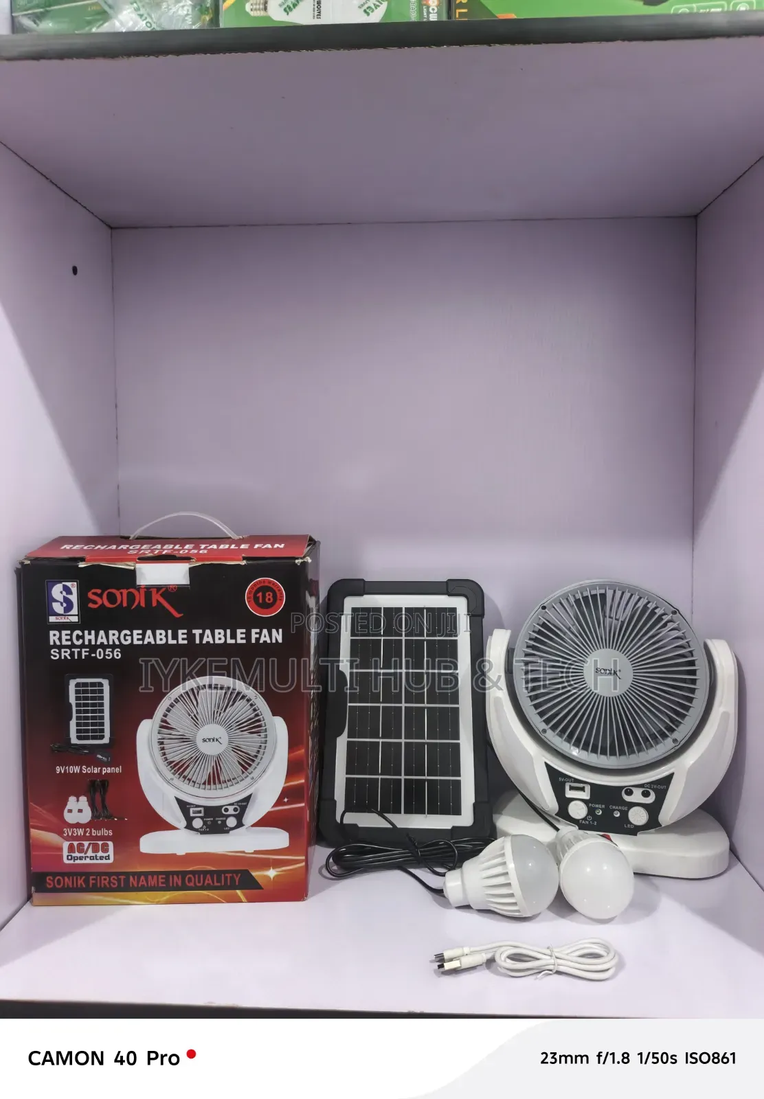 Solar Table Fan