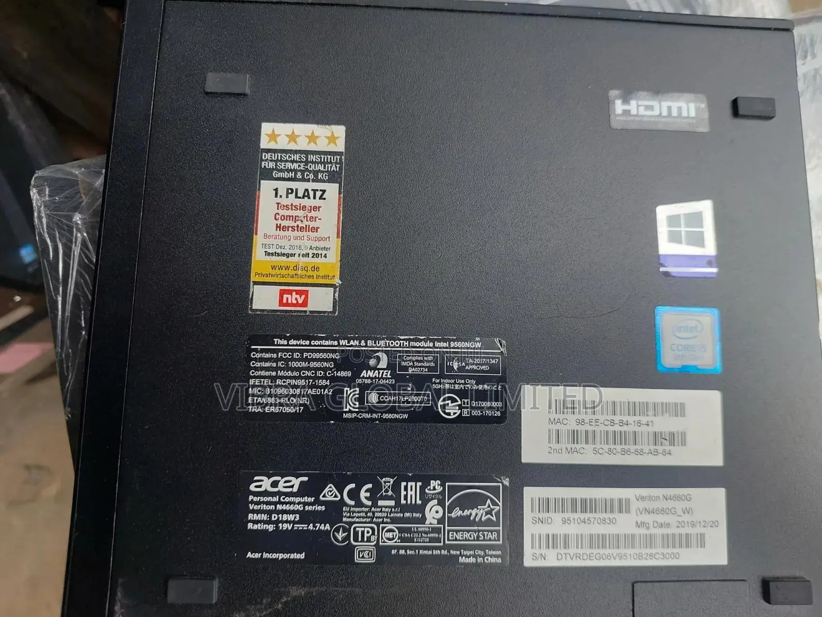 Desktop Computer Acer 8GB Intel Core i5 SSD 256GB