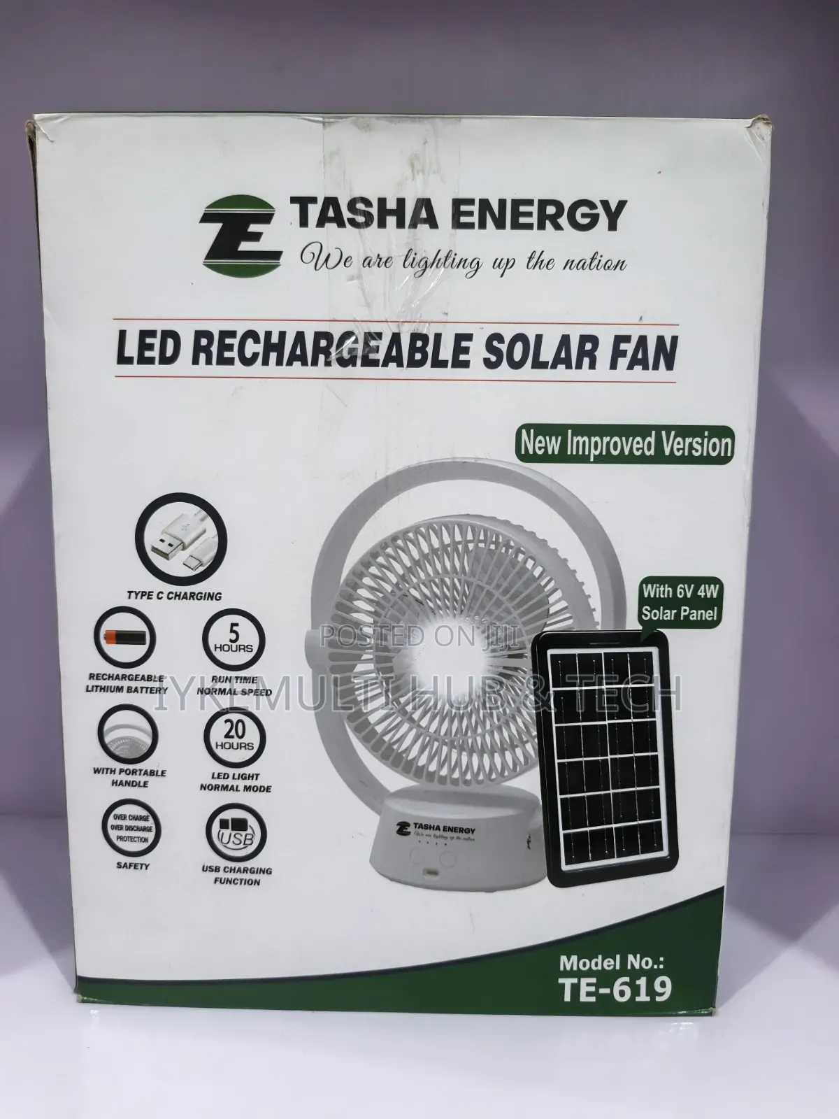 Led Rechargeable Solar Fan