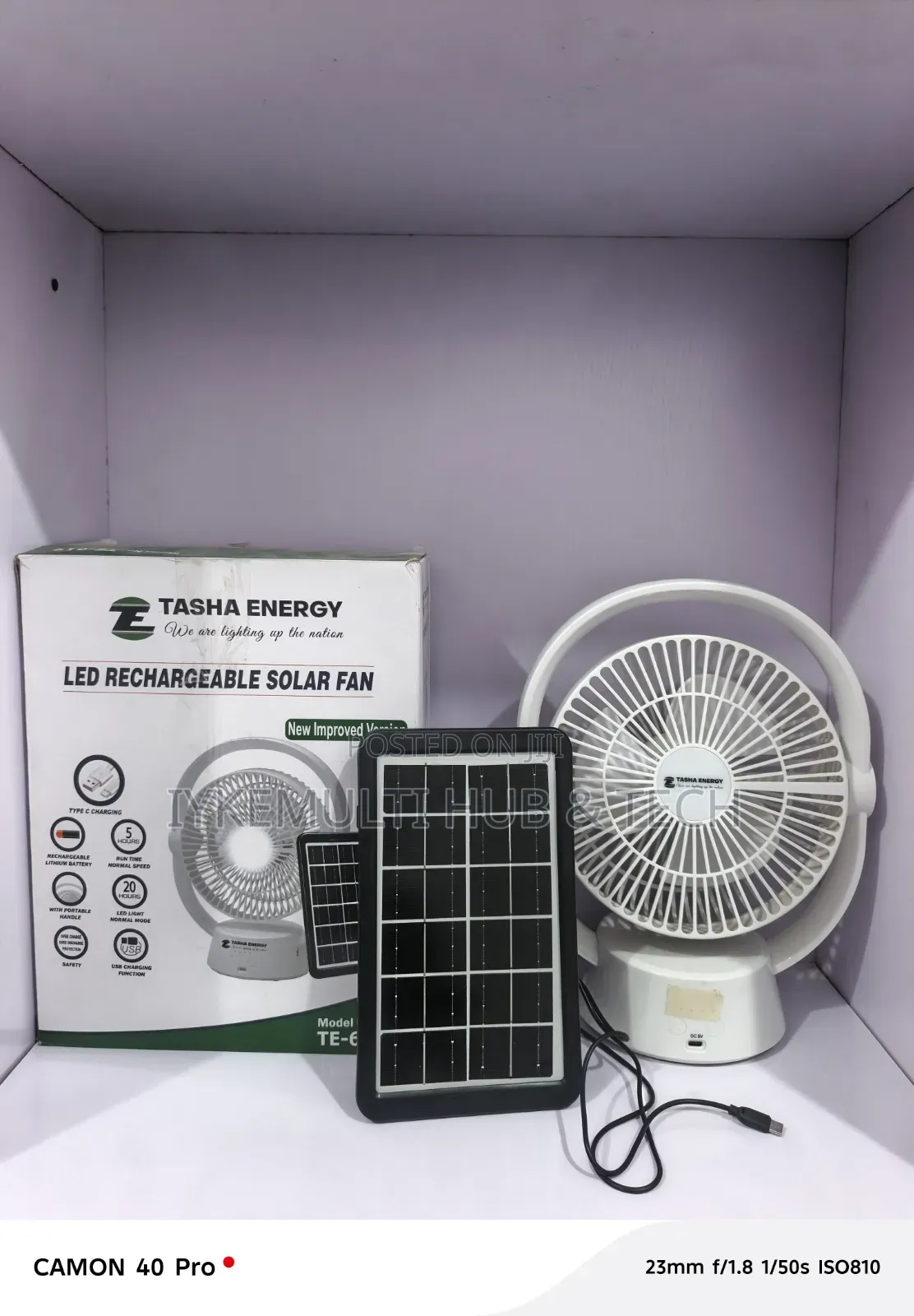 Led Rechargeable Solar Fan