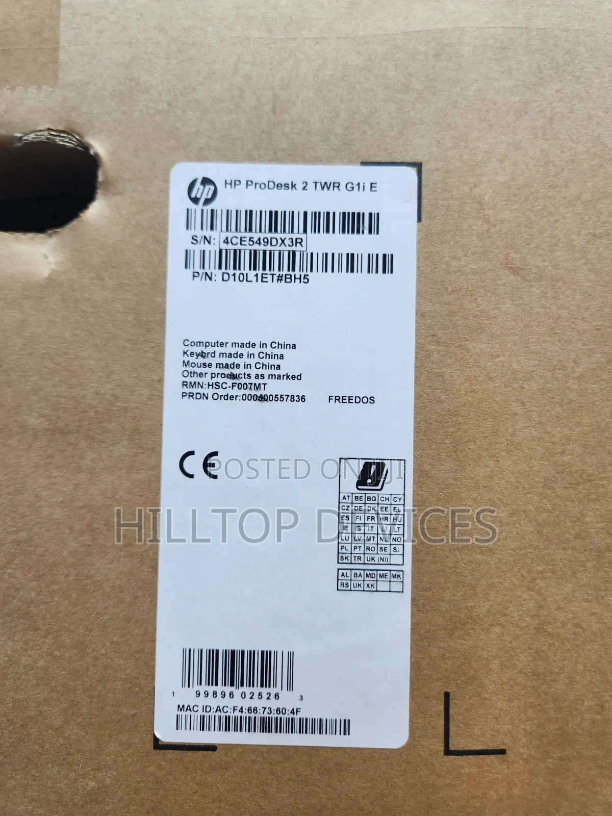 New Desktop Computer HP 8GB Intel Core i3 SSD 512GB