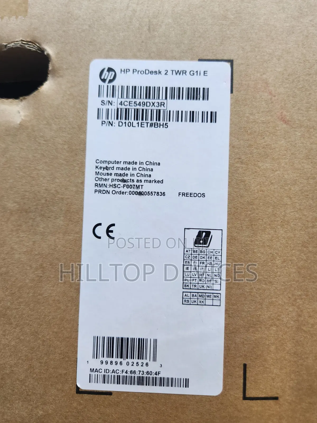 New Desktop Computer HP 8GB Intel Core i3 SSD 512GB