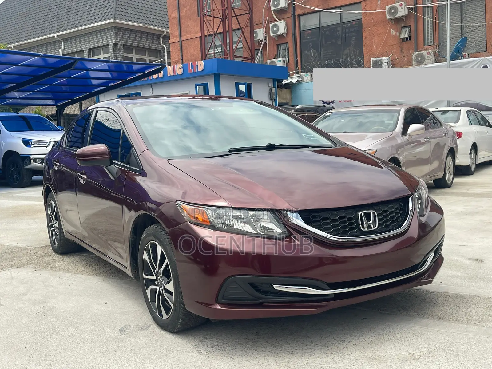 Honda Civic EX 2dr Coupe (1.8L 4cyl CVT) 2014 Red