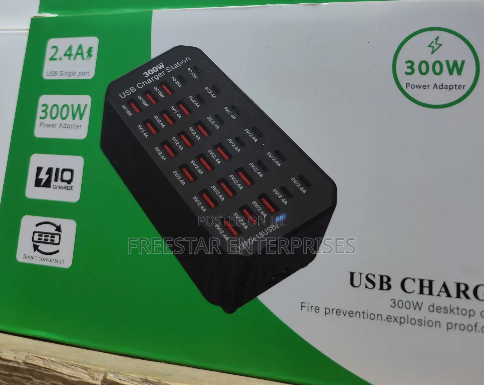 300W 30 Ports USB Charging Station 12 Ports USB Type C Charger.