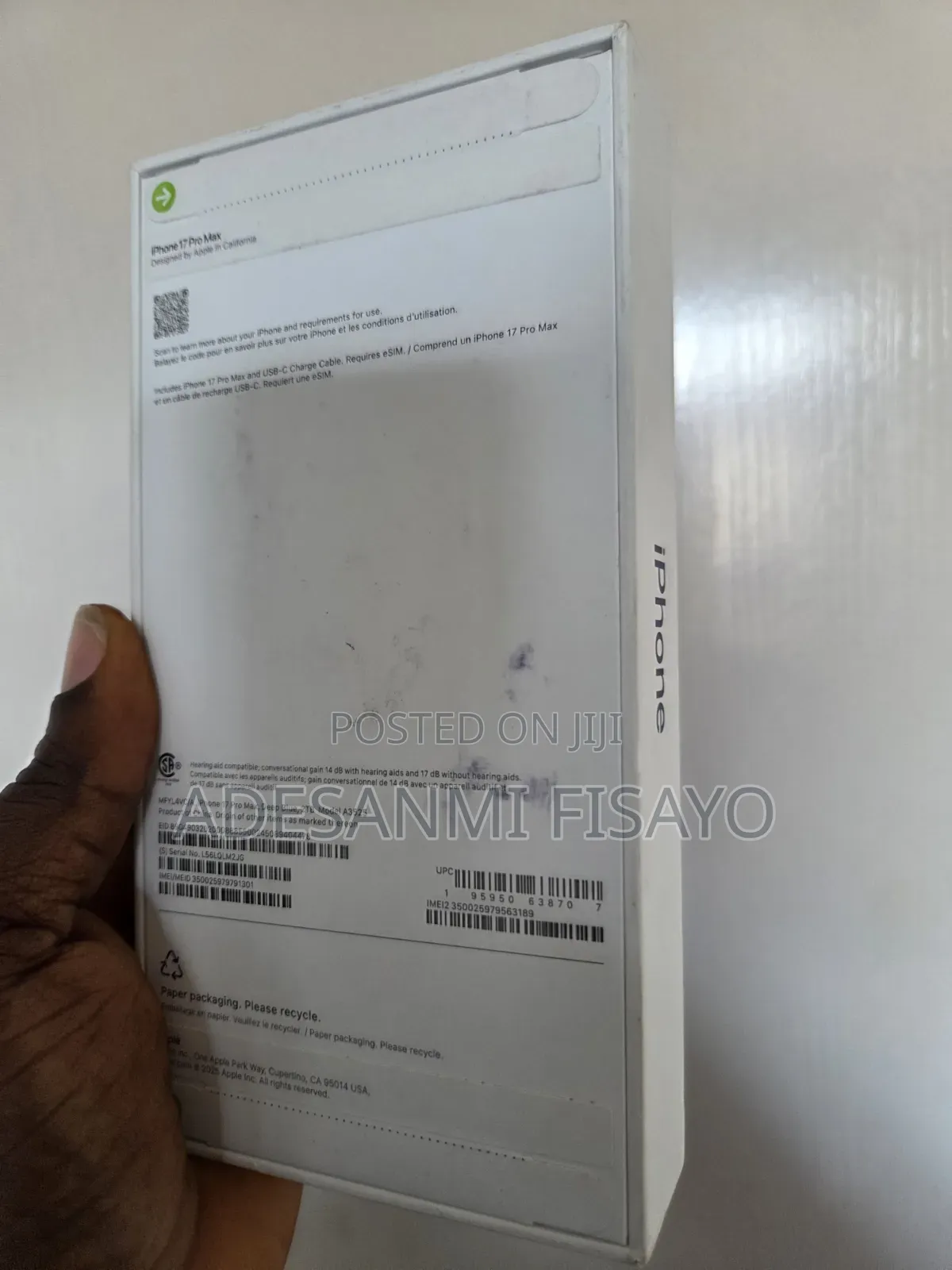 New Apple iPhone 17 Pro Max 2 TB Blue