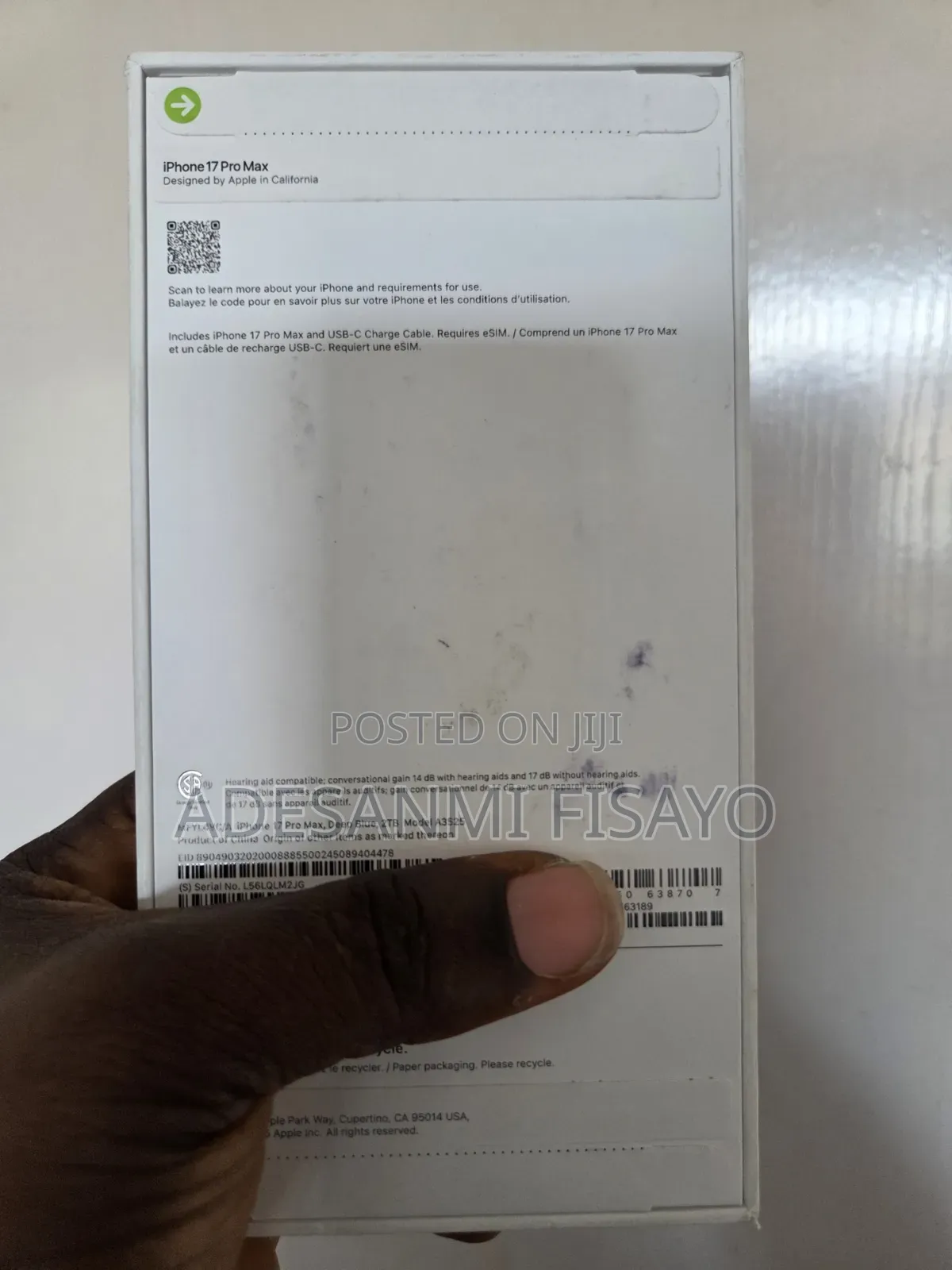 New Apple iPhone 17 Pro Max 2 TB Blue