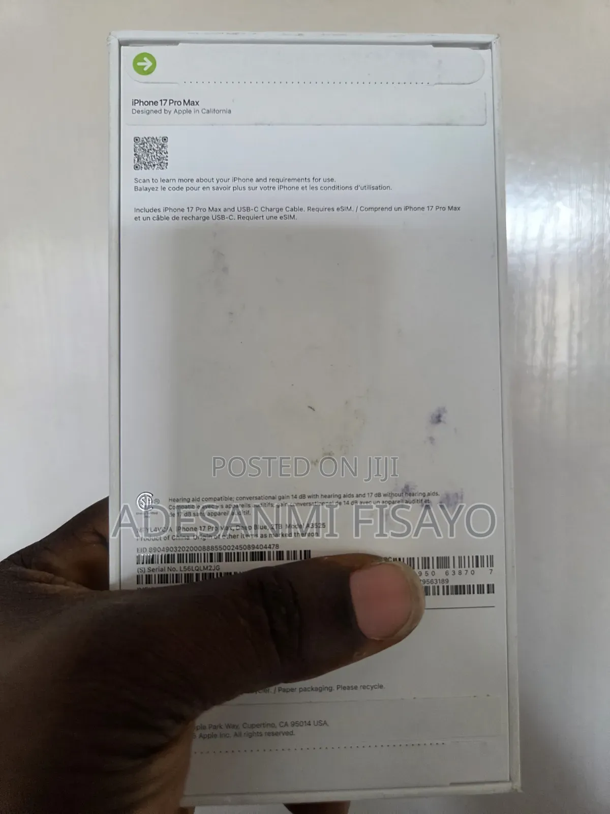 New Apple iPhone 17 Pro Max 2 TB Blue