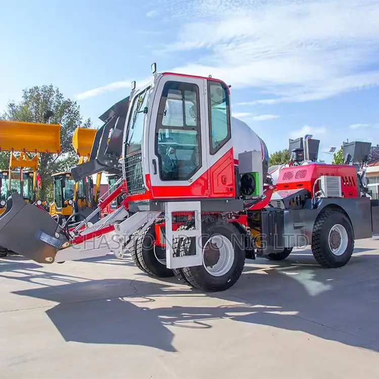 Self Loading Concrete Mixer Truck for Construction
