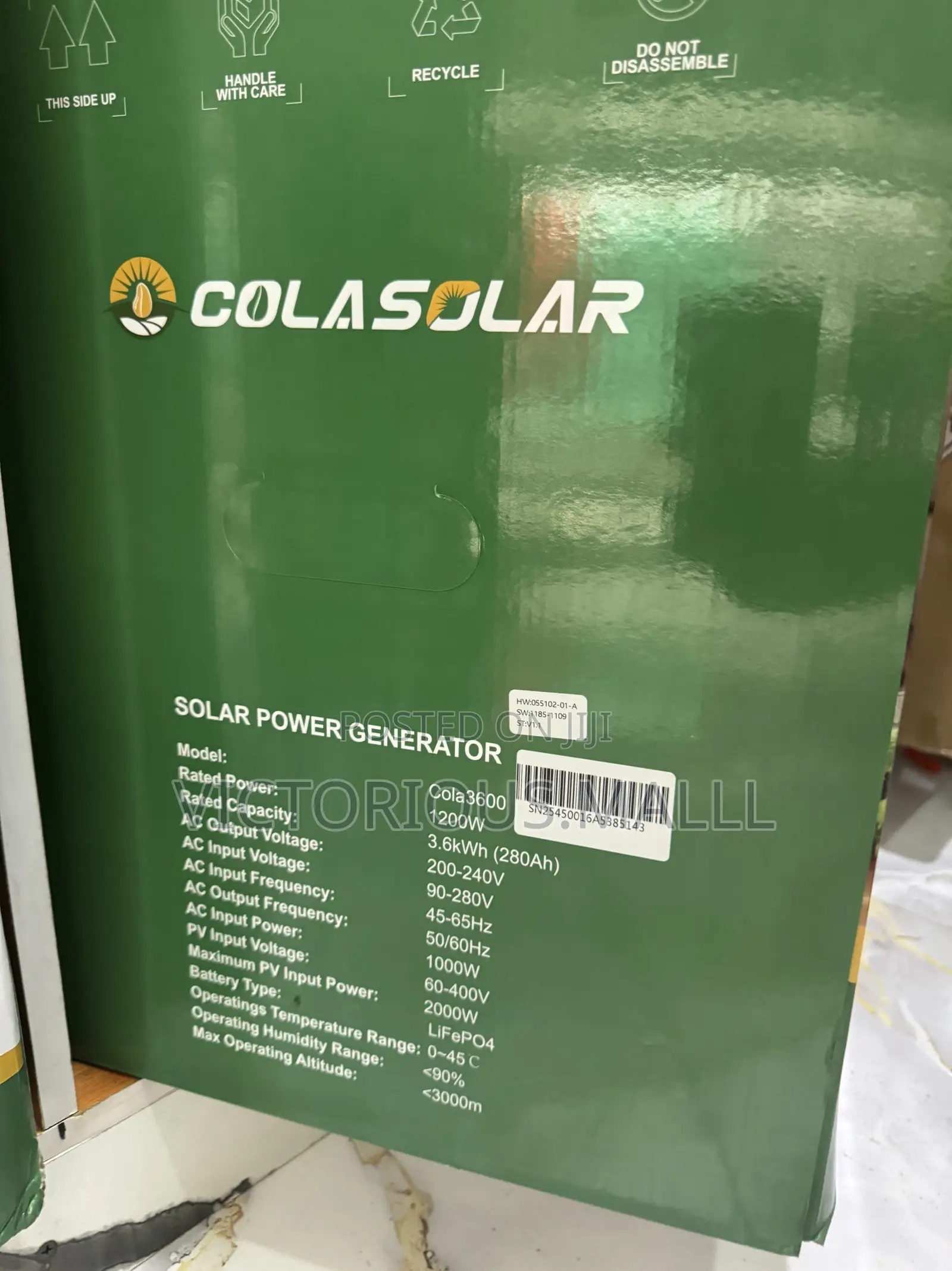 COLA Solar 3600 Solar Generator | Home Backup Power
