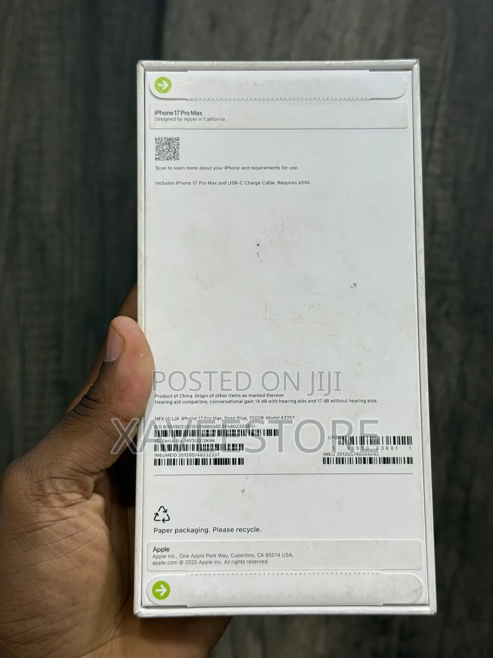 New Apple iPhone 17 Pro Max 256 GB Blue