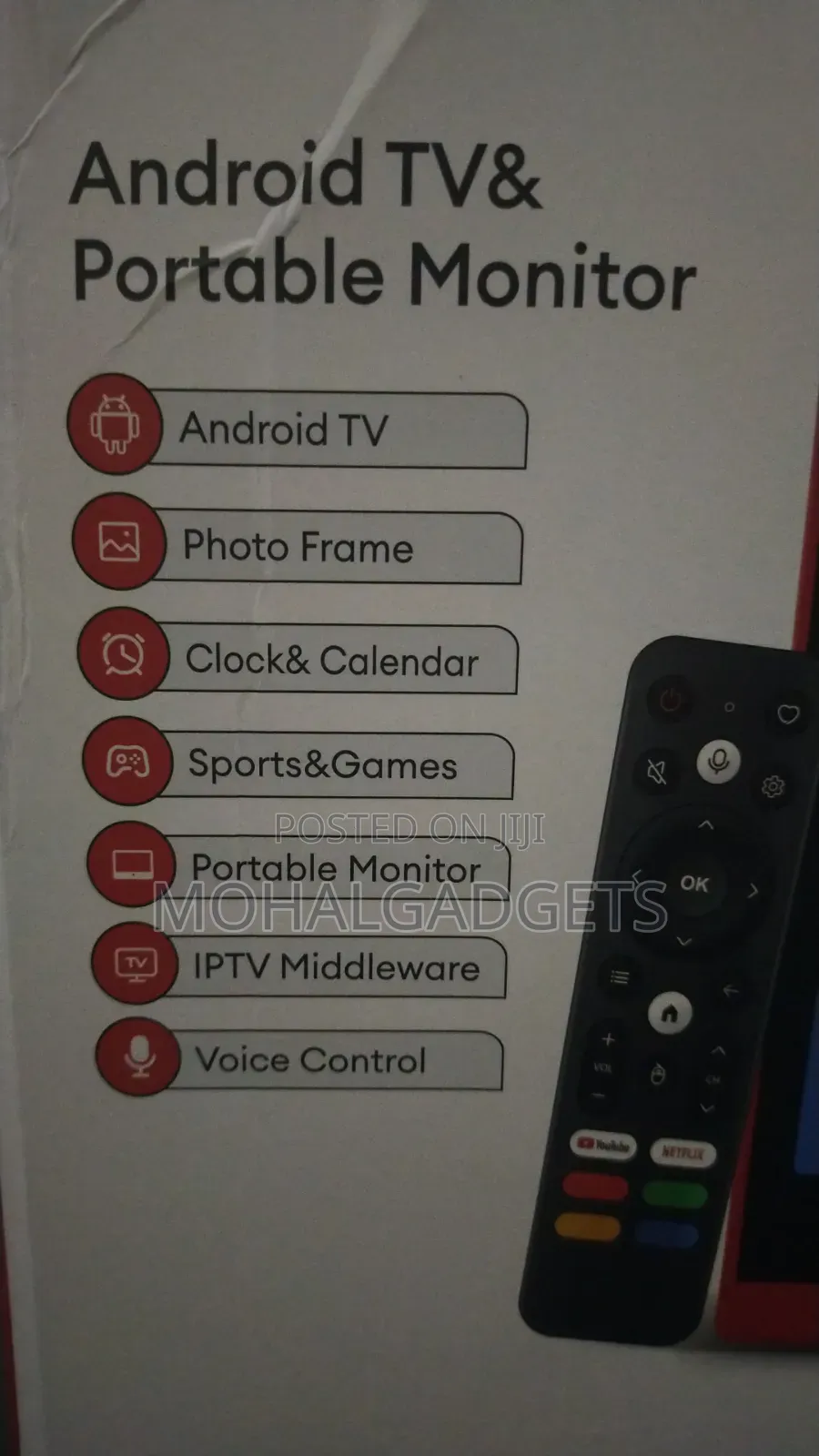 14 Inches Android TV Portable Monitor (Rechargeable)