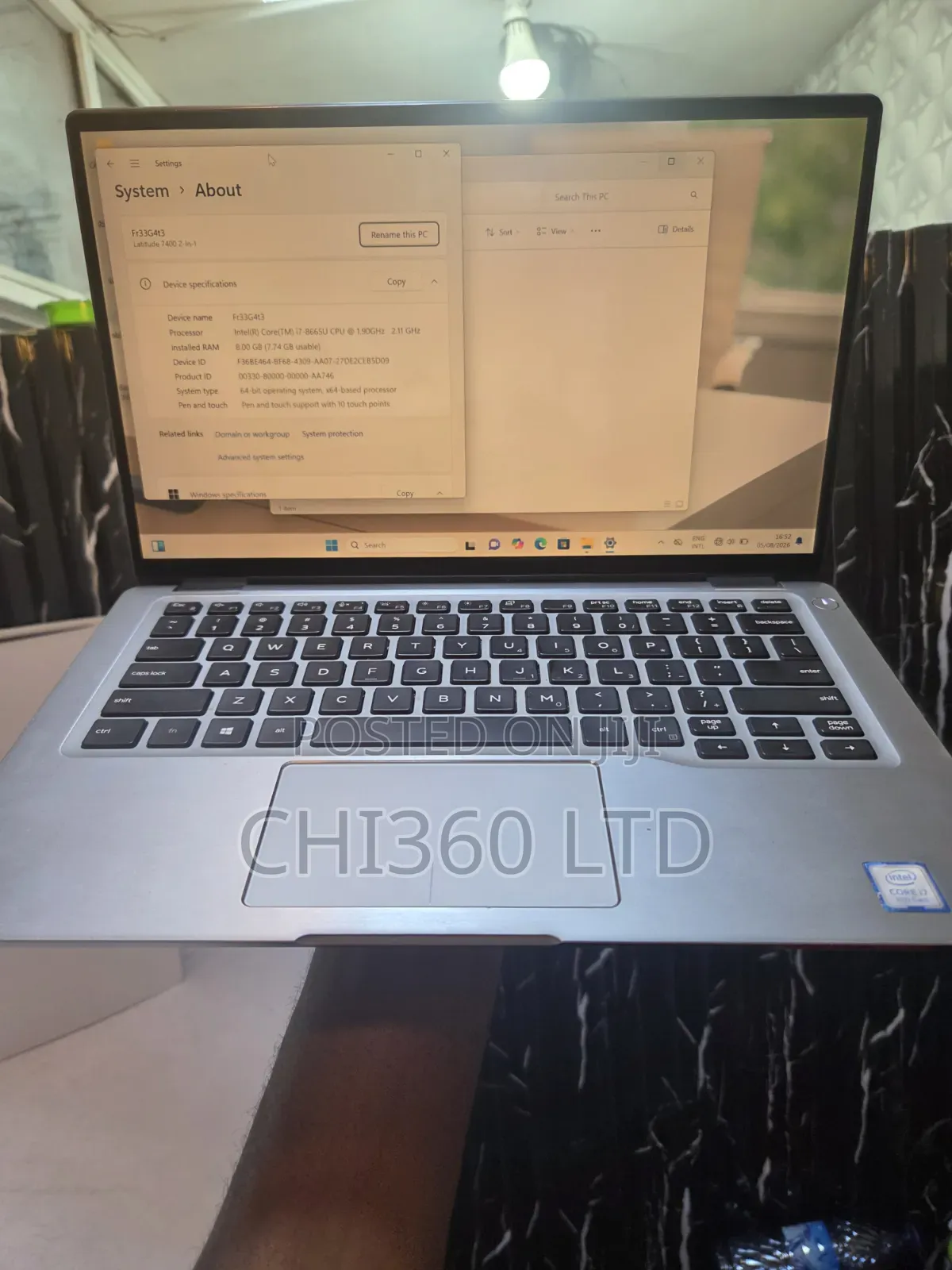 Laptop Dell Latitude 7400 8GB Intel Core i7 SSD 256GB