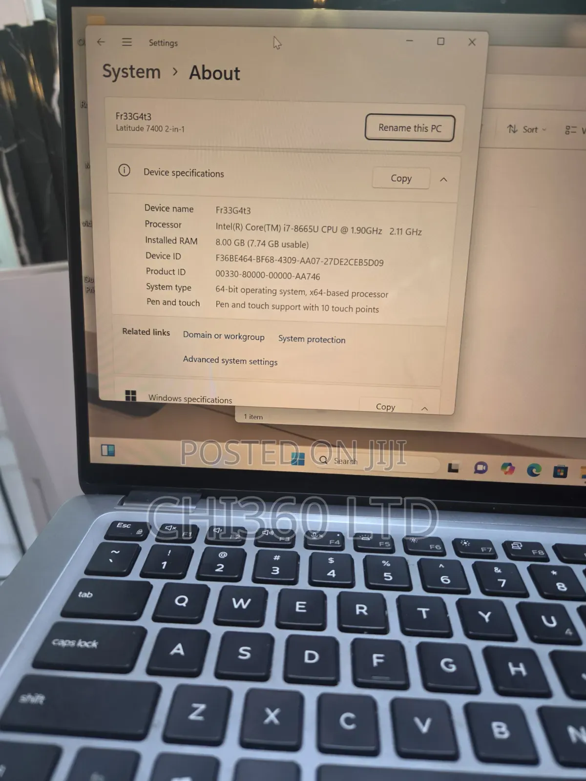 Laptop Dell Latitude 7400 8GB Intel Core i7 SSD 256GB