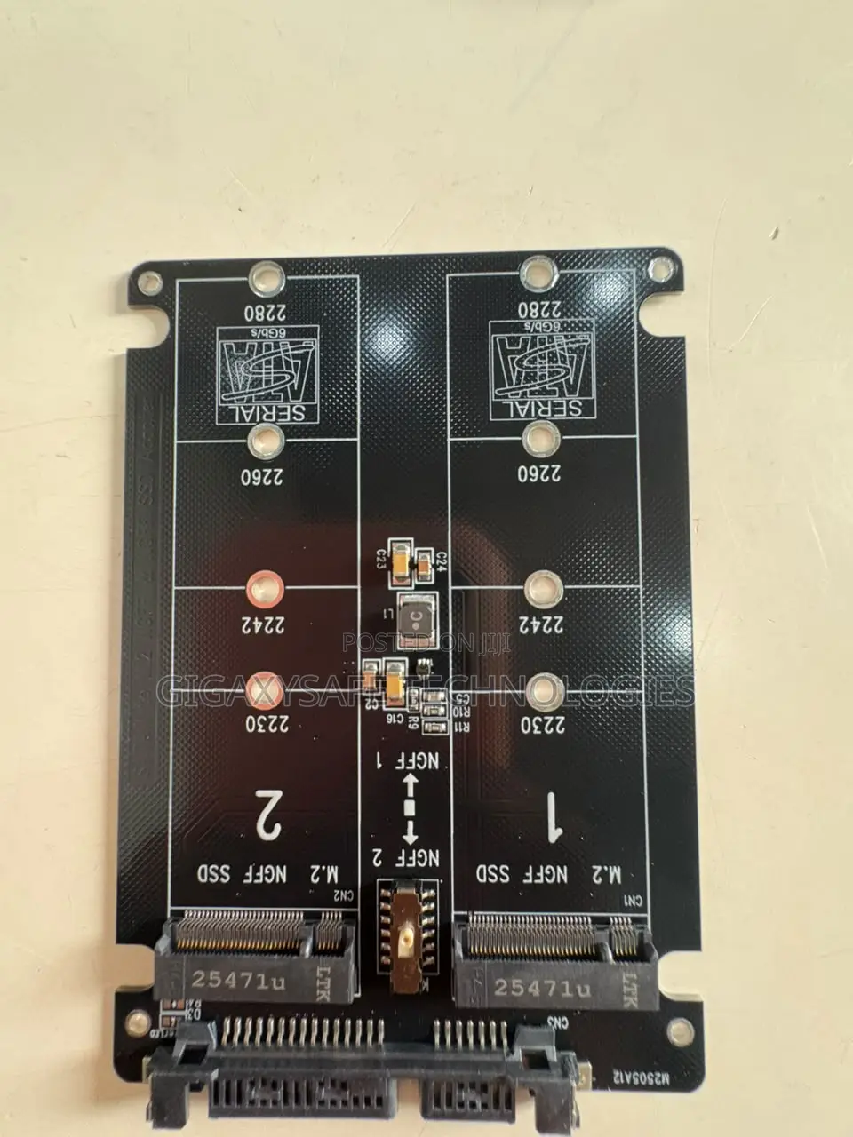 Dual M.2 NVMe SSD to PCIe X4 Adapter Card M-Key, 2242/2260/2280
