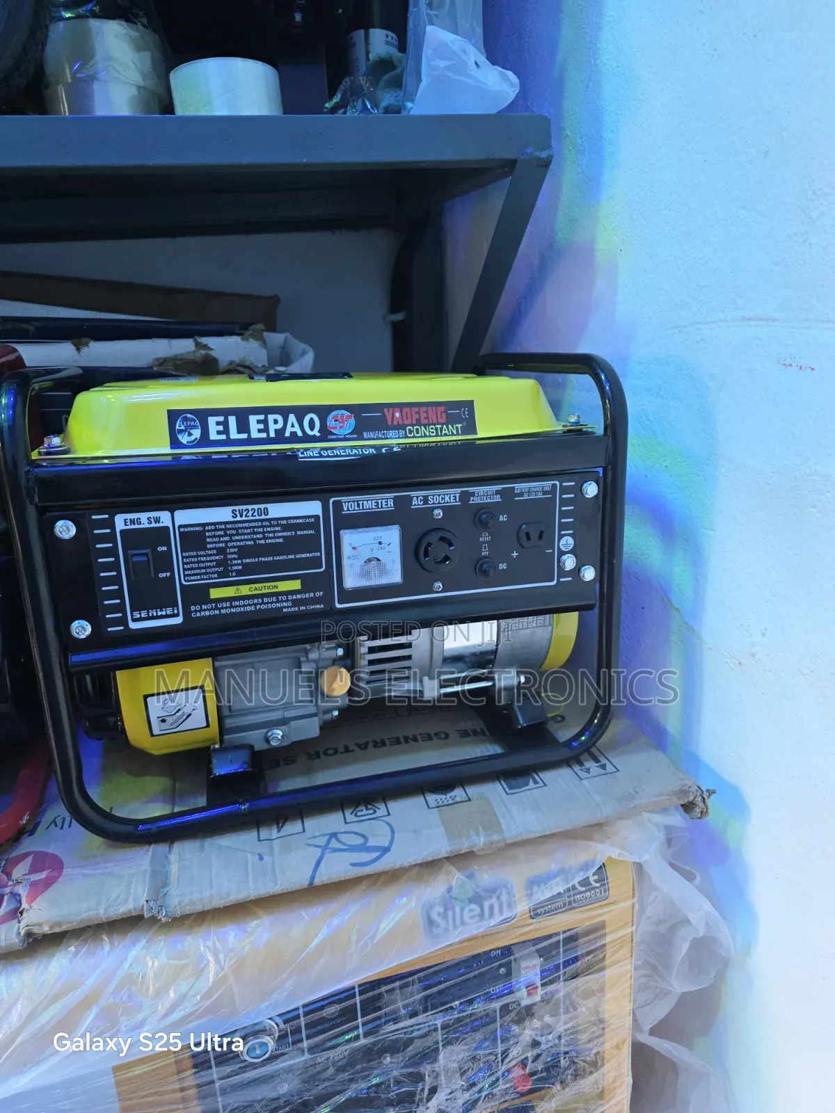1.5kva Elepaq Constant Petrol Generator 100%copper Coil