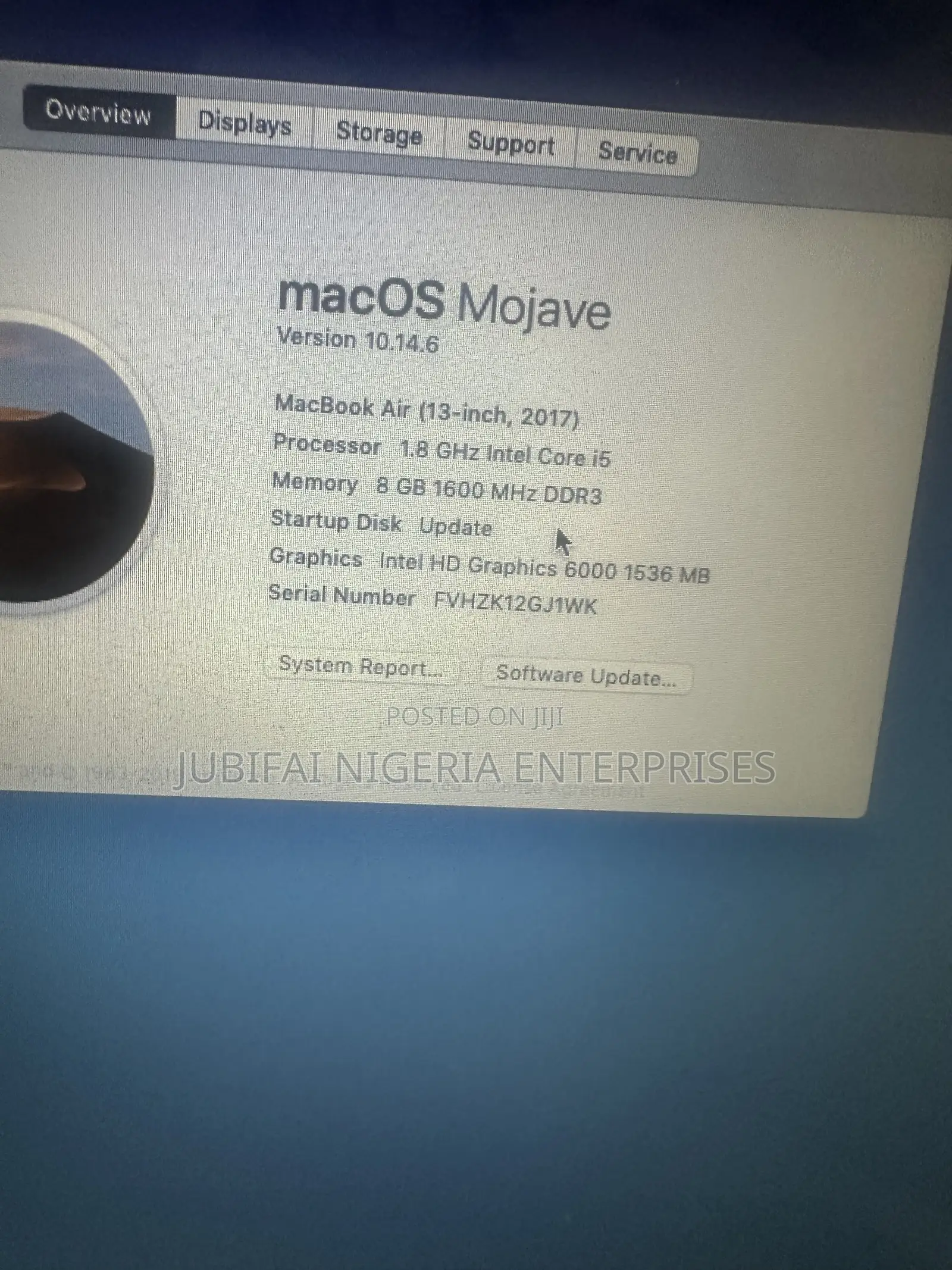 Laptop Apple MacBook Air 2017 8GB Intel Core i5 HDD 250GB