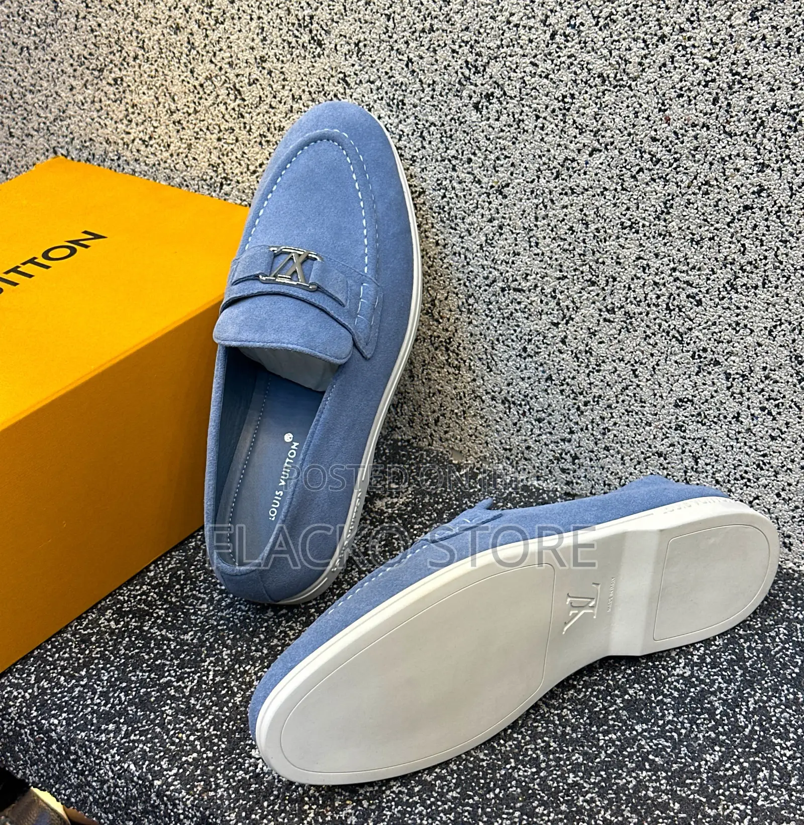 Original Louis Vuitton Italian Suede Casual Sneakers