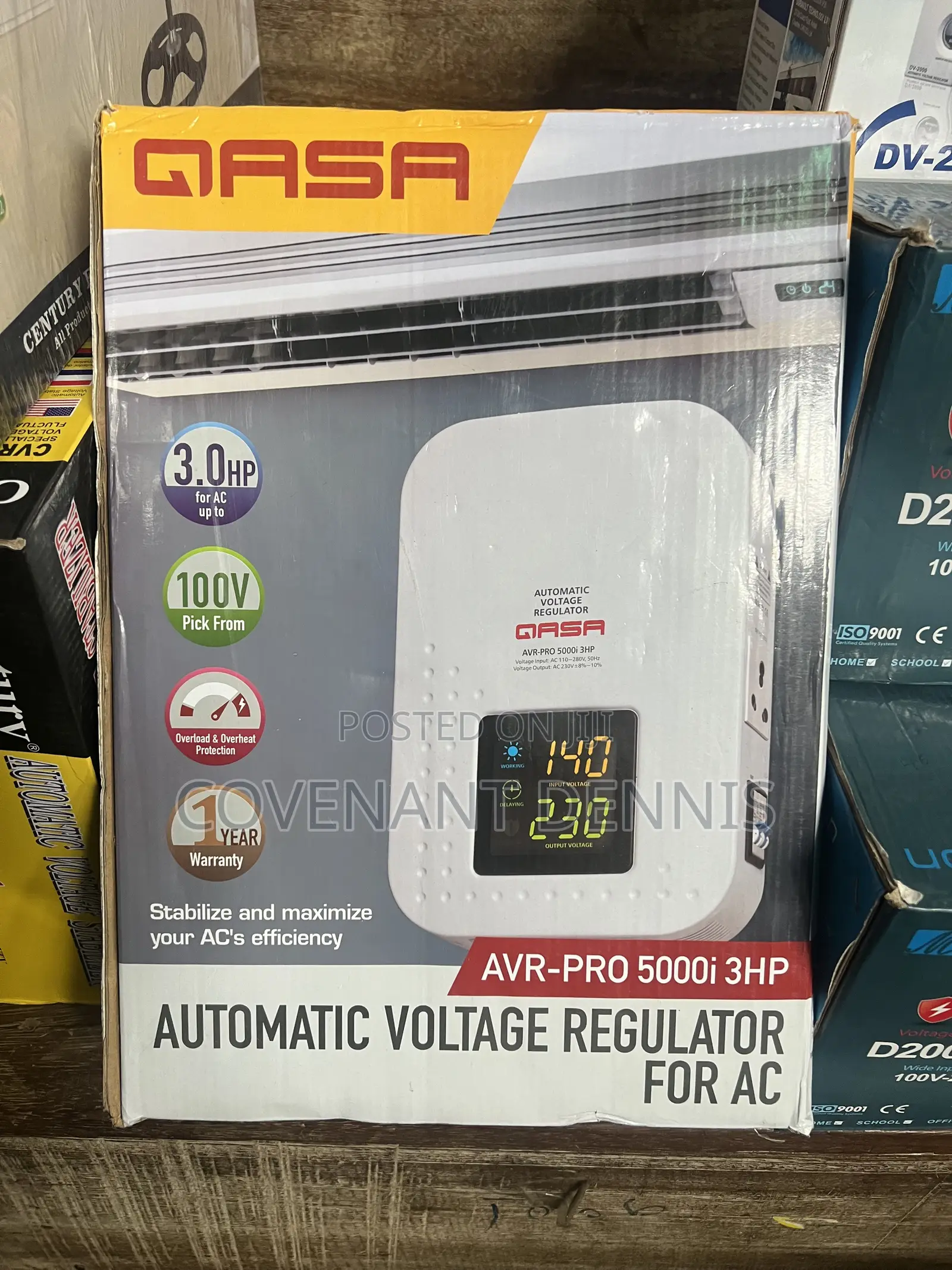 QASA 5000w Wall Mount Automatic Voltage Regulator