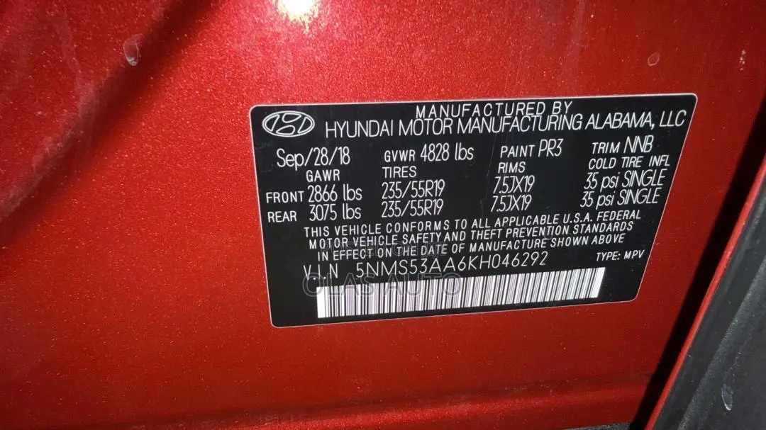 Hyundai Santa Fe 2019 Red