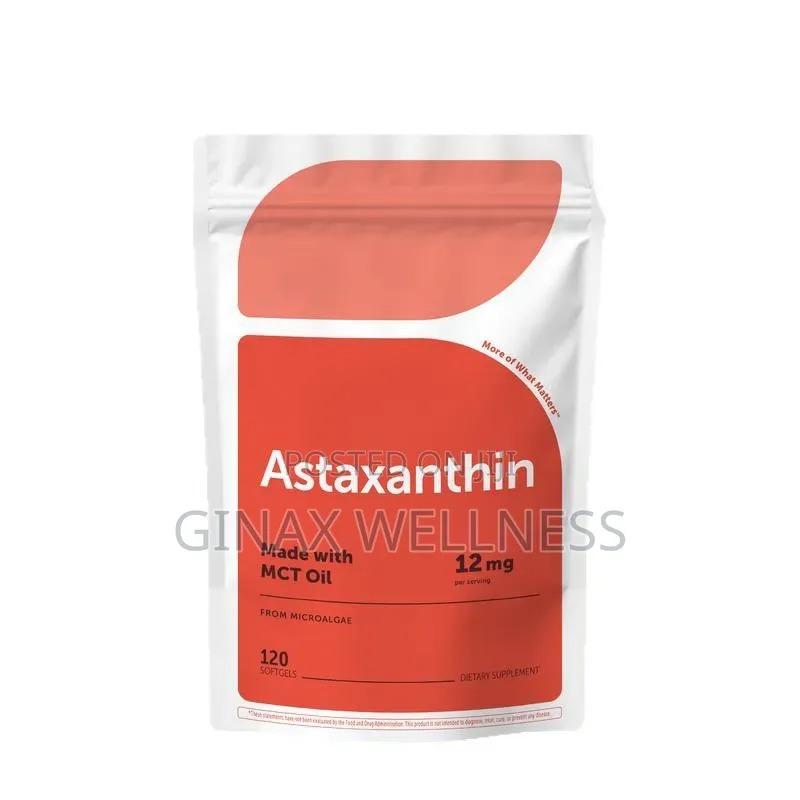 Astaxanthin Capsules With MCT Oil (120 Softgels, 12mg)