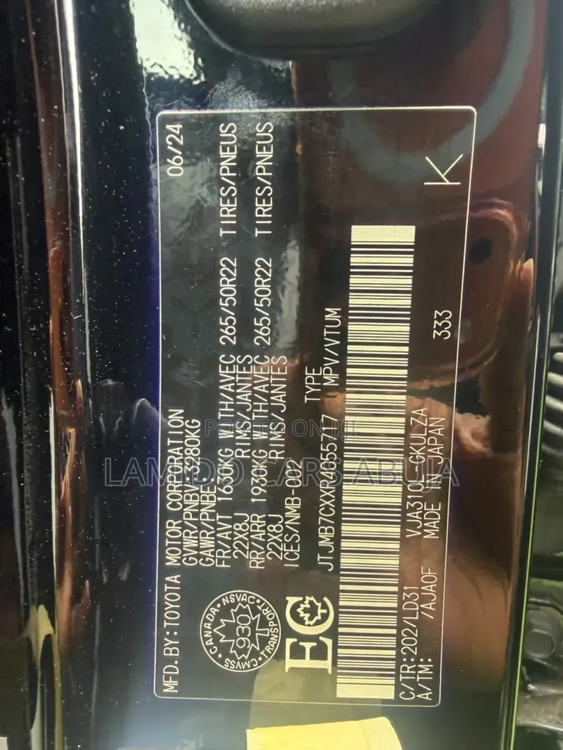 Lexus LX 600 2024 Black