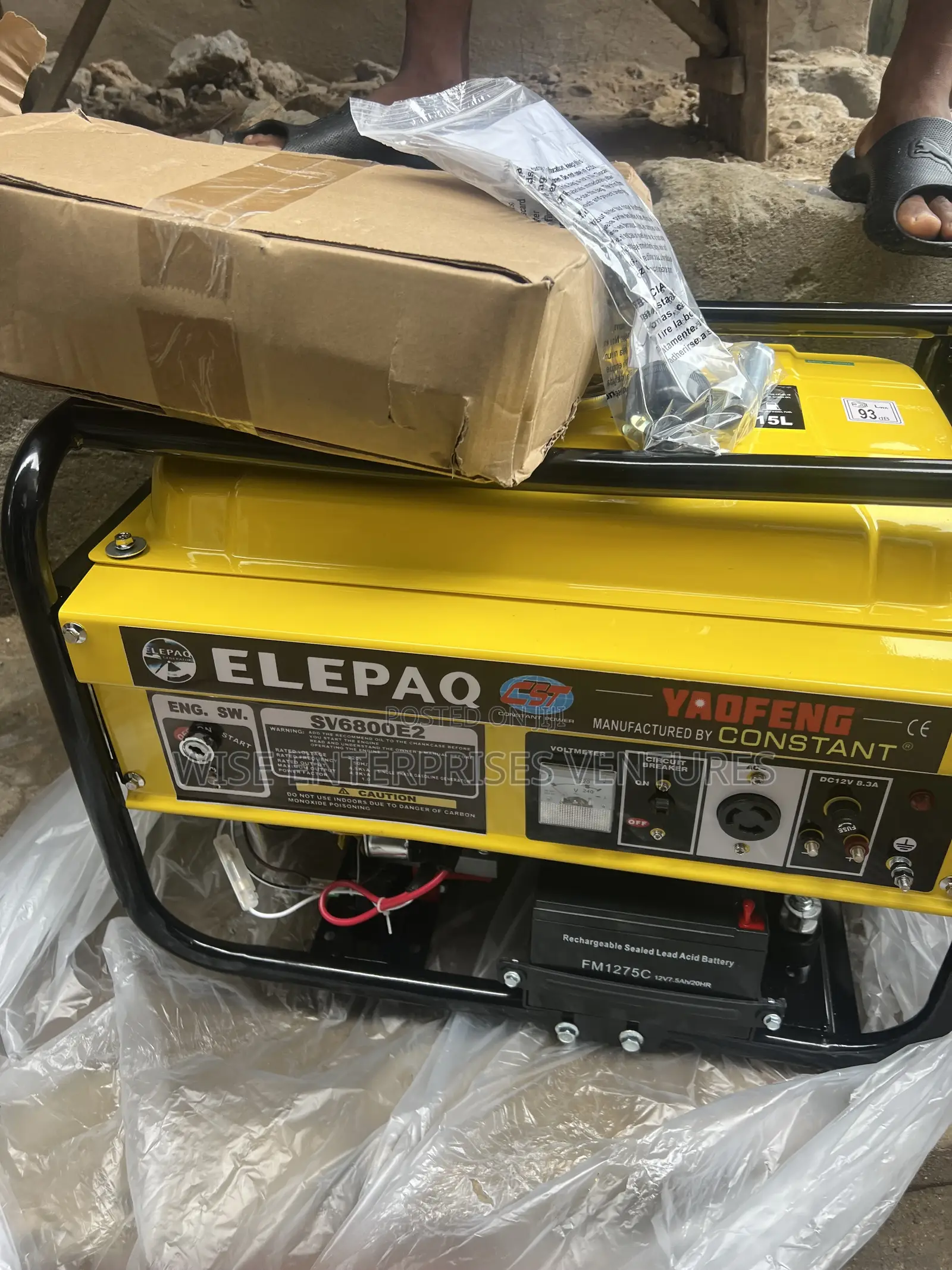ELEPAQ SV6800E2 Gasoline Generator 4.5kva Key Starter