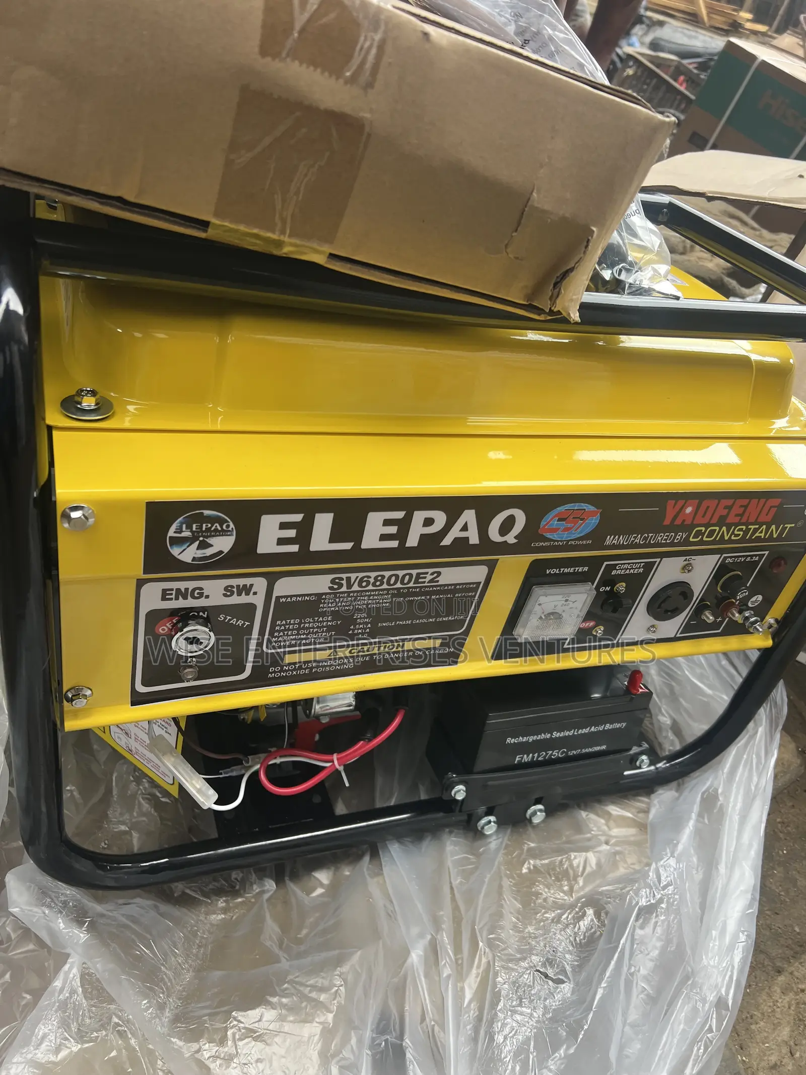 ELEPAQ SV6800E2 Gasoline Generator 4.5kva Key Starter