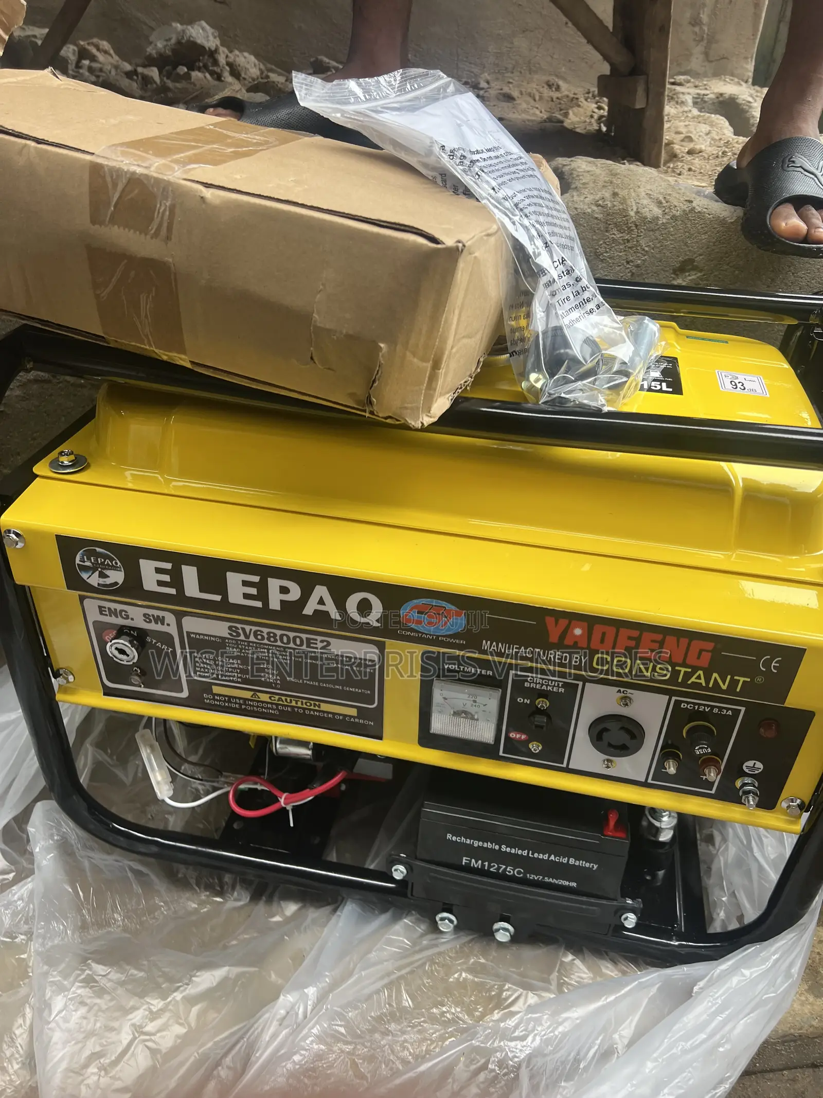 ELEPAQ SV6800E2 Gasoline Generator 4.5kva Key Starter