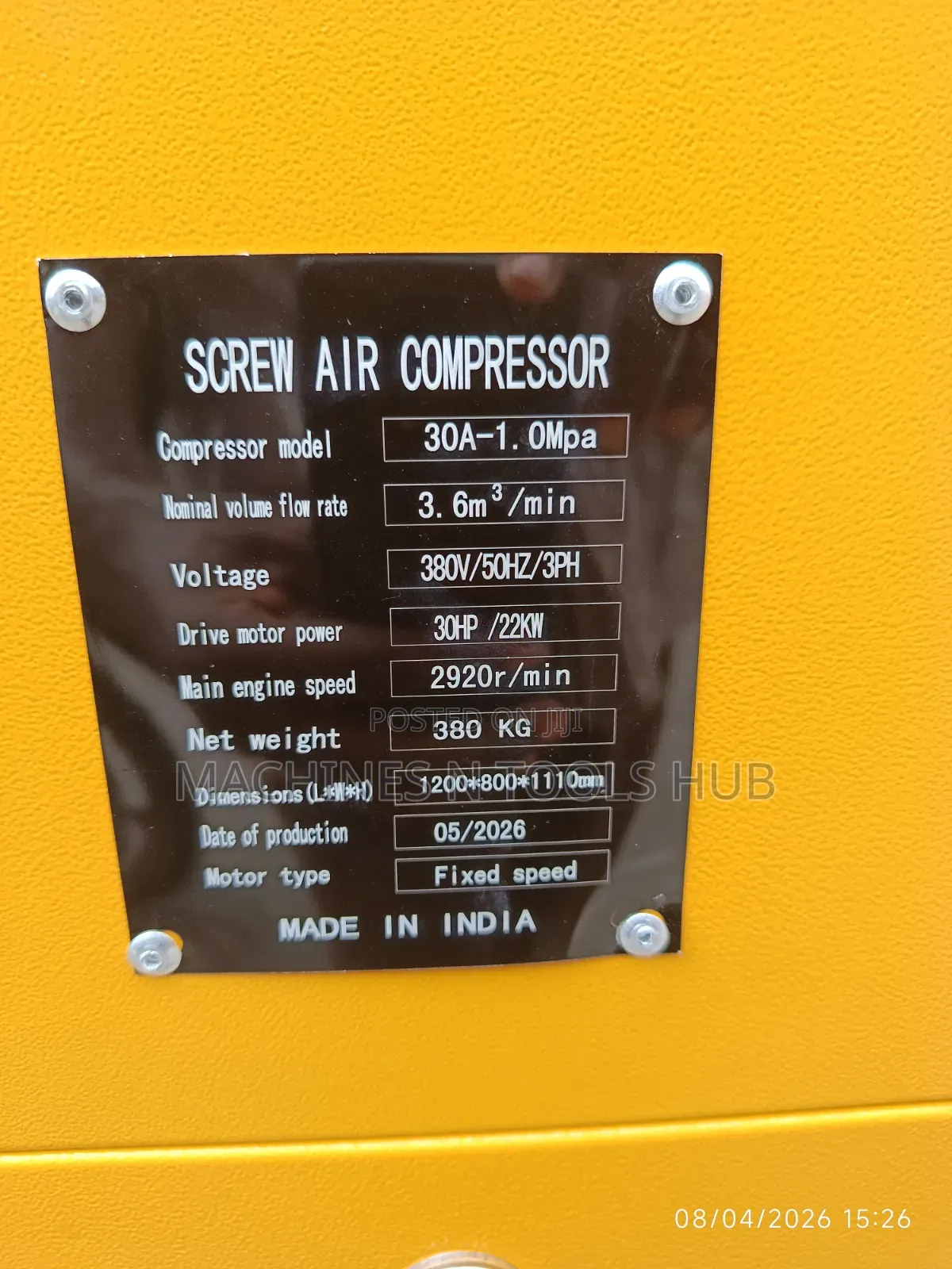 ND COMPRESSOR 30a-1.0Mpa Rotary Screw Air Compressor