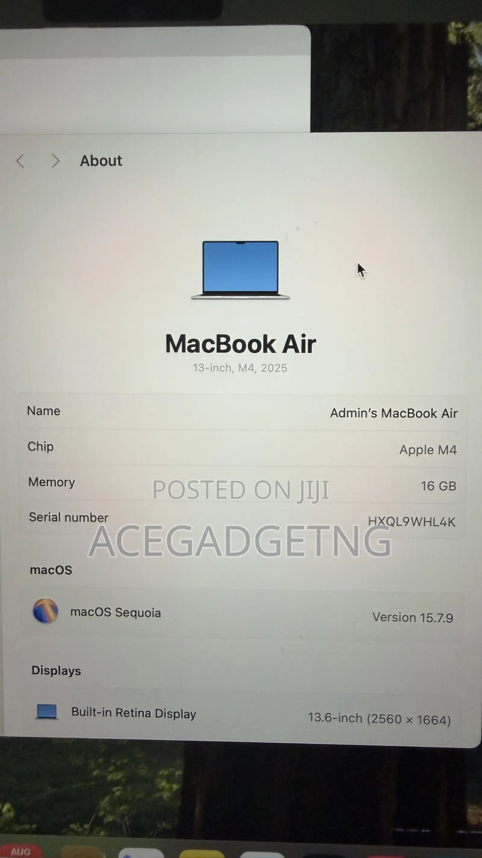 Laptop Apple MacBook Air 2025 M4 16GB Apple M4 SSD 512GB