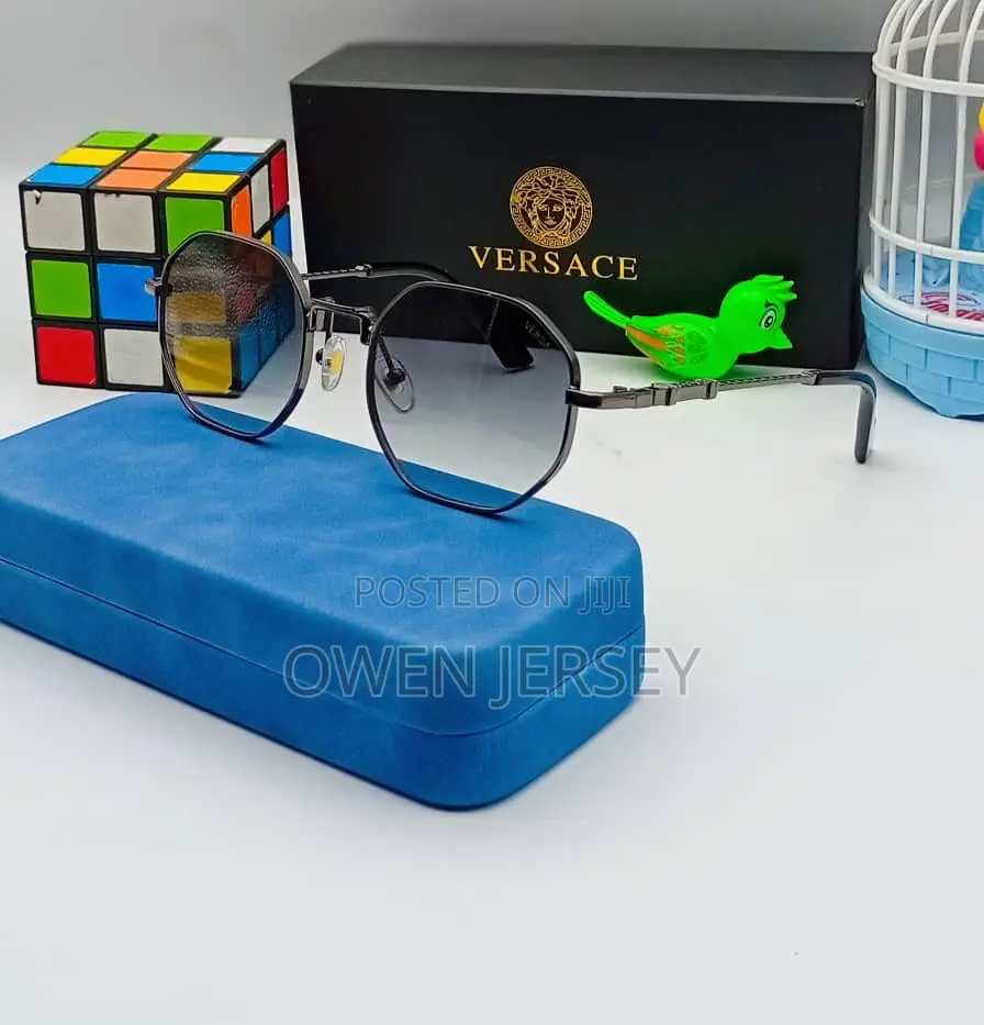 Versace-Inspired Round Aviator Sunglasses.
