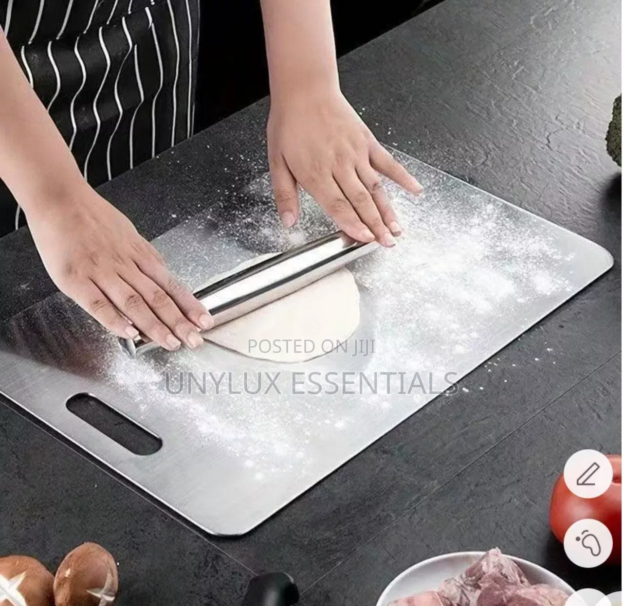 Double Sided Stainless Steel Chopping Board.