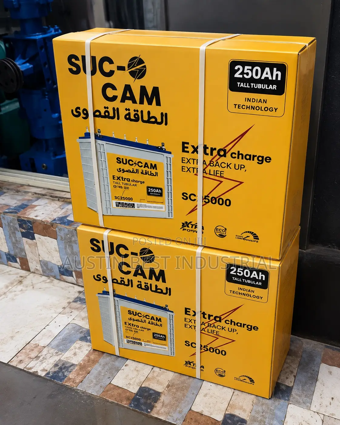Suc-Cam Talk Tubular Battery 250Ah 12V
