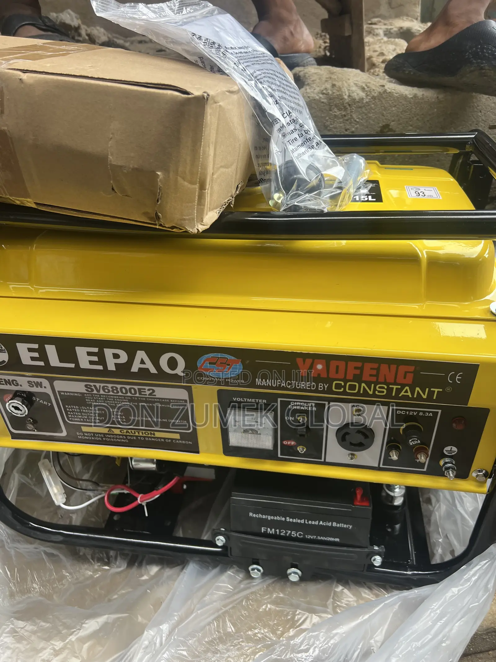 ELEPAQ SV6800E2 Gasoline Generator 4.5kva Key Starter