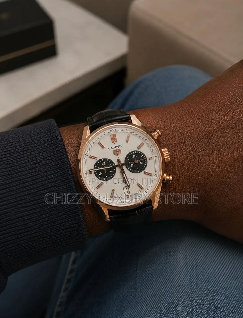 Tag Heuer Carrera Quality Luxury Men Genuine Leather Wristwatch