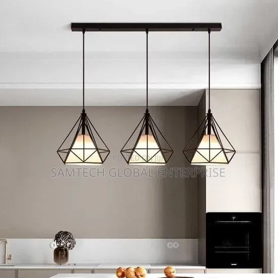 Modern Nordic Diamond Pendant Light – Elegant Minimalist Hanging Lamp