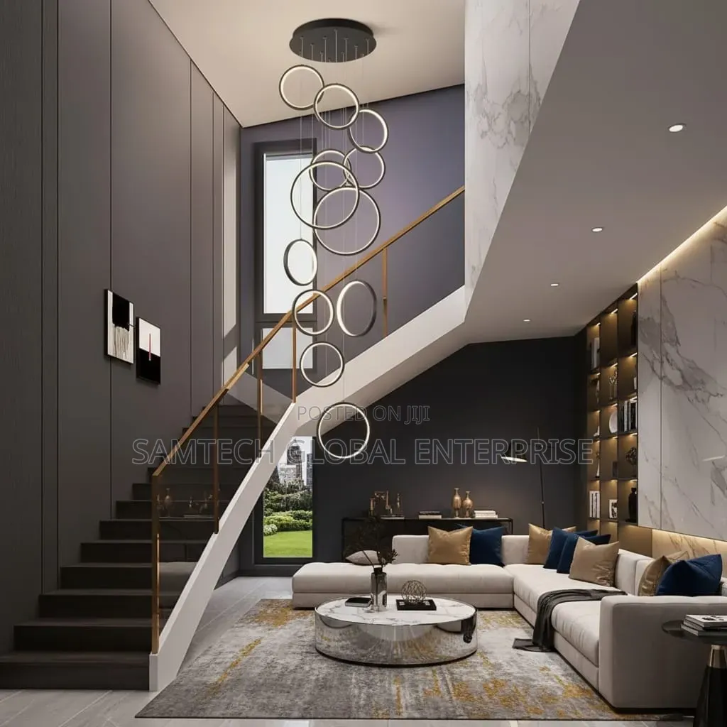 Luxury Modern LED Ring Chandelier – A Statement of Elegance