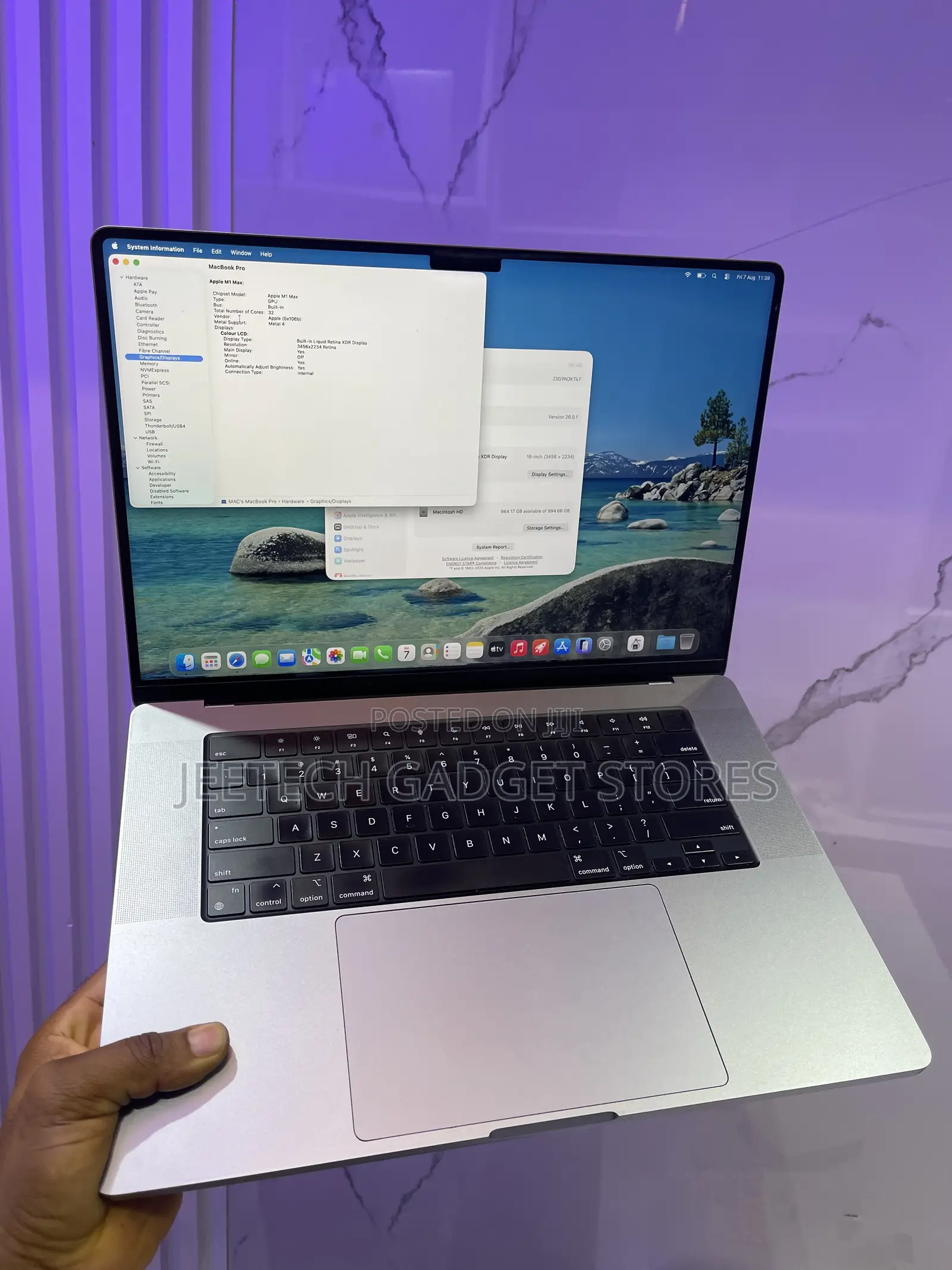 Laptop Apple MacBook Pro 2021 M1 Max 64GB Apple M1 Max SSD 1T